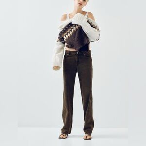 H&M Brown Wash Straight Leg Jeans